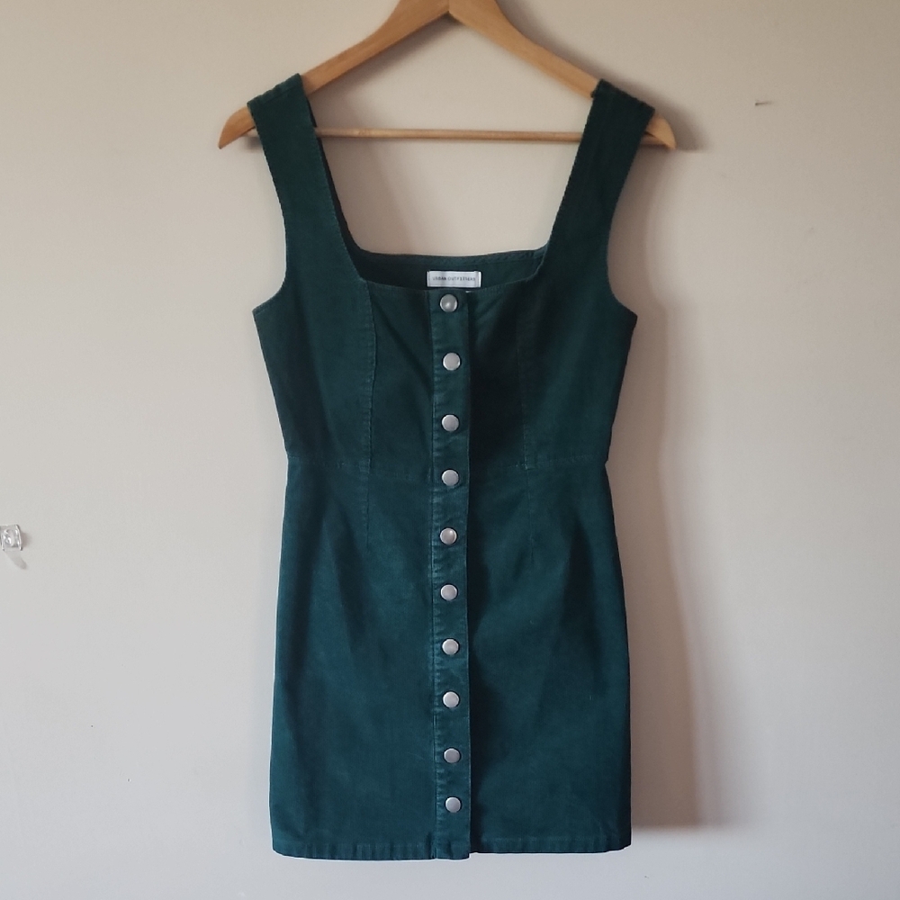 Elegant Green Button-Down Dress Cordory
